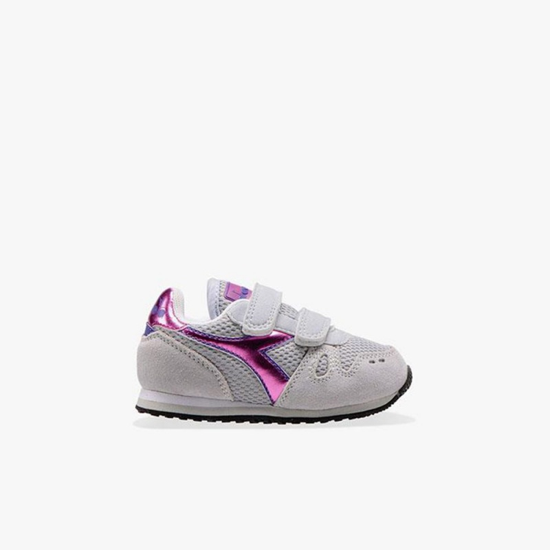 Zapatillas Bajas Diadora Simple Run Niños Gris | DLOVBJZ-90