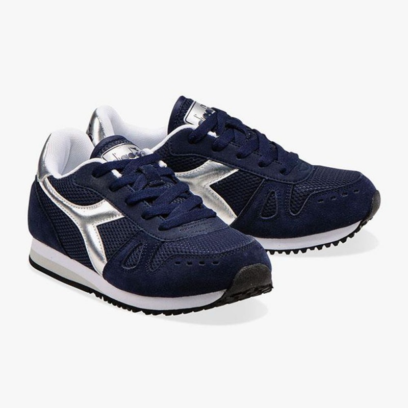 Zapatillas Bajas Diadora Simple Run Niños Azul Marino | PHESTBY-79