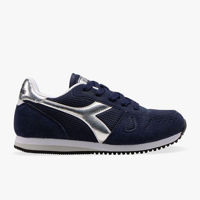 Zapatillas Bajas Diadora Simple Run Niños Azul Marino | PHESTBY-79