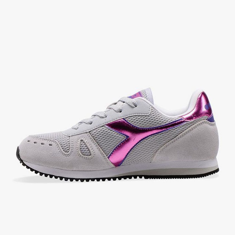 Zapatillas Bajas Diadora Simple Run Niños Gris | WHYNBSM-72