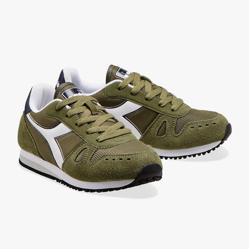 Zapatillas Bajas Diadora Simple Run Niños Verde | GNMAKJX-18