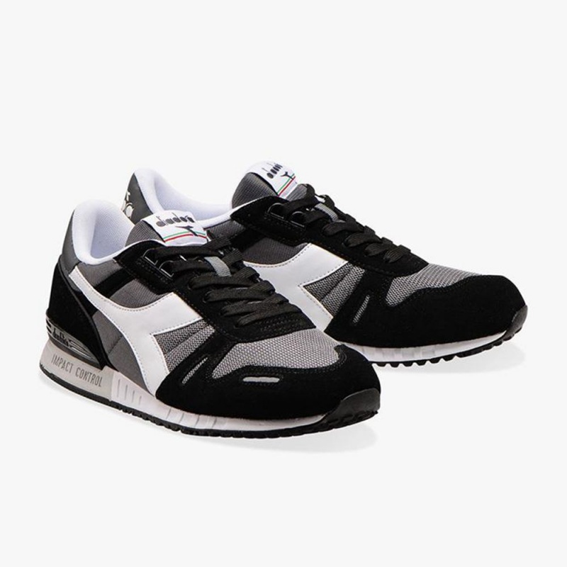 Zapatillas Bajas Diadora Titan Hombre Negras | MYGUAPT-27