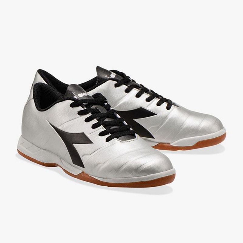 Zapatillas Fútbol Sala Diadora Pichichi Hombre Plateadas | PUKOHYC-91