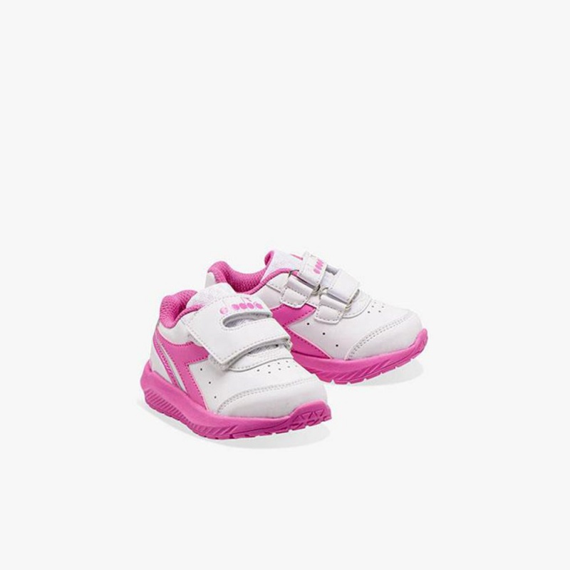 Zapatillas Running Diadora Falcon Niños Blancas | EHCBPOL-29