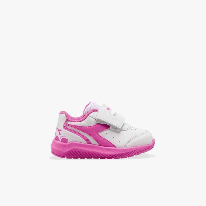 Zapatillas Running Diadora Falcon Niños Blancas | EHCBPOL-29