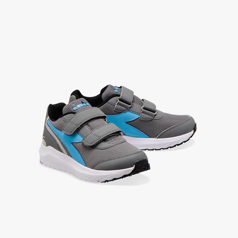 Zapatillas Running Diadora Falcon Niños Gris | LXQKCAJ-61