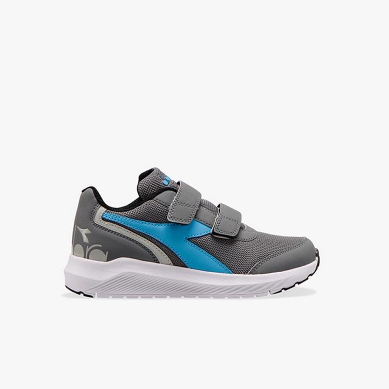 Zapatillas Running Diadora Falcon Niños Gris | LXQKCAJ-61